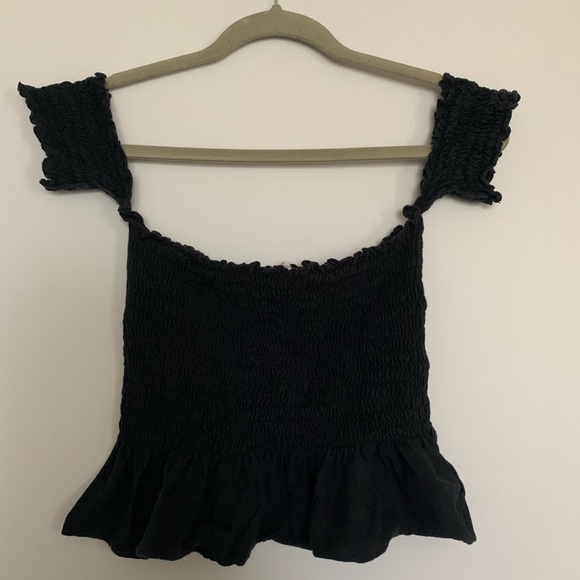 Urban Outfitters Tops - Urban Outfitters Off-Shoulder Black Dark wash top